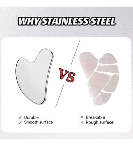 Herramientas Faciales Gua Sha Telkeen De Acero Inoxidable An