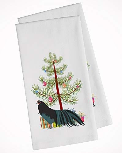 Sumatra Chicken Christmas White Kitchen Towel Set Of 2