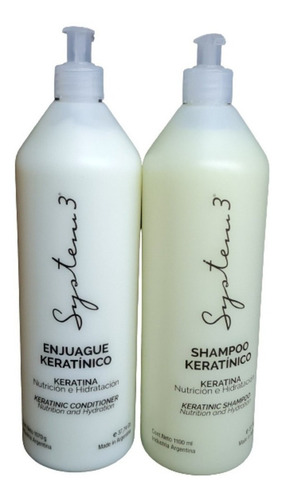  Shampoo Y Acondicionador Keratínico X 1100 Ml - System 3