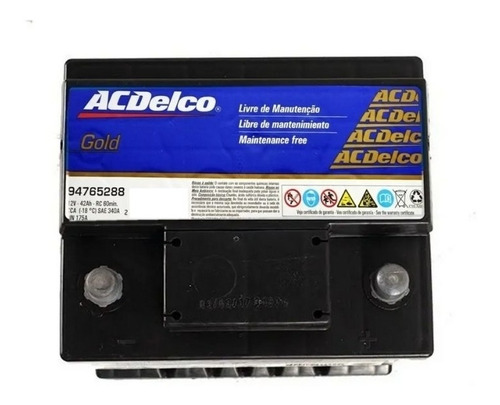 Bateria Auto 12x42 Acdelco Gold Chevrolet Meriva 1.8 3c