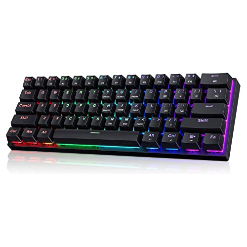 Teclado Portátil Para Juegos Mecánico 60%, Teclado Con Cable