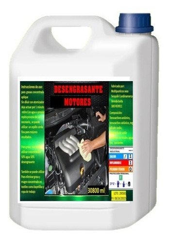 Desengrasante Para Motores. Producto Industrial 