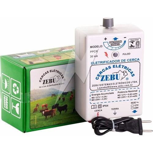 Eletrificador Rural Zebu 30km 0,44j Ppcr 220v