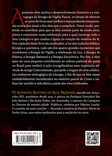 Vigília Pascal: História e Mistagogia, de Monsani, Jefferson Antônio da Silva. Editorial Edições Loyola, capa mole em português, 2022