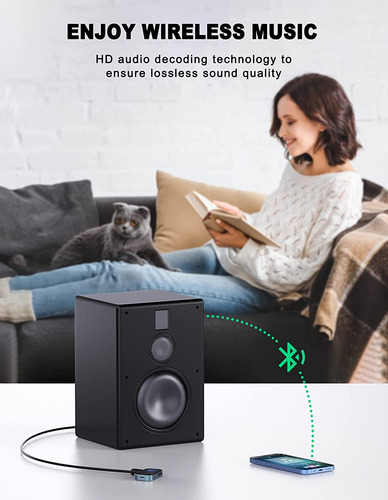 Receptor 5.0 Para Coche, Adaptador Aux Noise Cling, Música