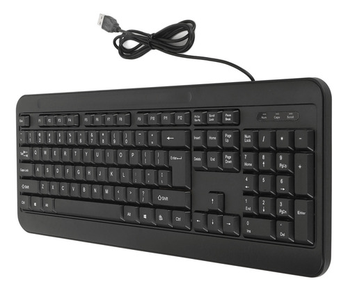 Teclado Usb Con Cable, 104 Teclas, Escritura Silenciosa, Erg