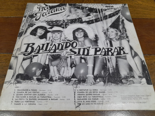 Lp Vinilo - La Jarana - Bailando Sin Parar - Arg - 1980 (Usado)