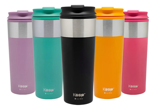 Vaso Mug Metalico Keep 450ml Bebidas Frio Caliente