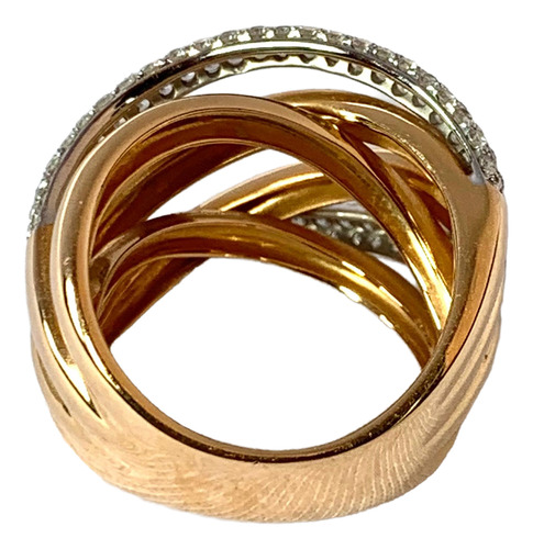 Anel I Do Overlapping Em Ouro Rose 18k (Usado)