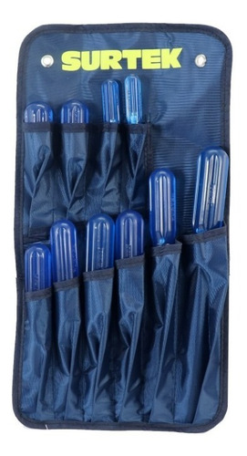 Juego Destornilladores Azules Surtek D02p 29902331