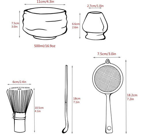 El Kit De Accesorios Para El Té Matcha De Chaqi Incluye 5...