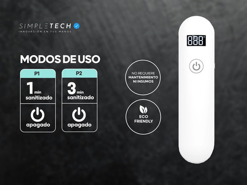 Imagen 2 de 7 de Esterilizador Portátil Lámpara Uv Germicida Superficies