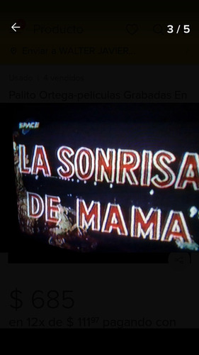 Palito Ortega - Pelis Grabadas En Vhs - Precio Unitario !!!! (Usado)