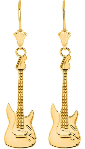 Joyeria Musica Certificada Oro Amarillo 14 Quilates Guitarra