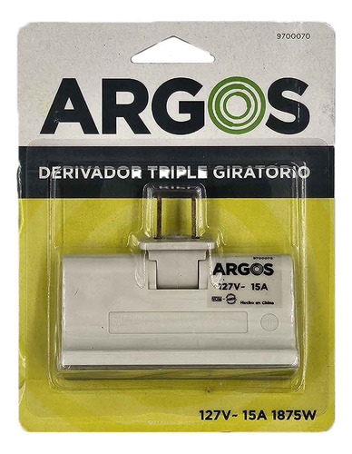 Multicontacto Triple Polarizado Giratorio 127v 15a Blanco
