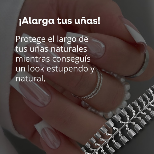 Tips Curvatura C Extra Largos Cuadrados X120pcs Mely