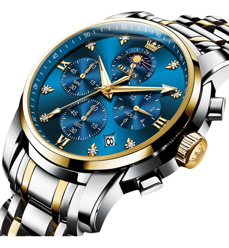 Reloj Olevs Diamond Calendar Moon Phase Business