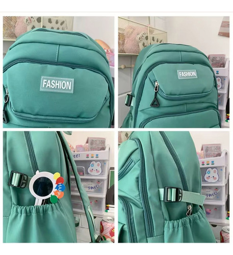 Mochila Versatil Linda Reforçada Espaçosa Grande Cor Preto Desenho Do Tecido Liso