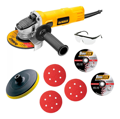 Kit Esmerilhadeira Lixadeira Dewalt 800w 4020 + Discos