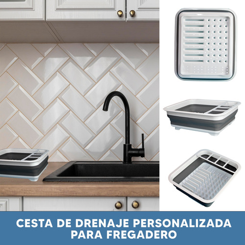 Organizador De Platos Soporte Para Utensilios De Cocina Gris