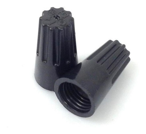 250 X Conector De Torção Alta Temperatura 150º Preto - 2,6mm
