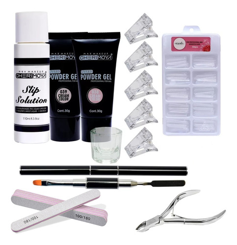 Kit De Polygel Completo Cherimoya + Repujador + Moldes Dual