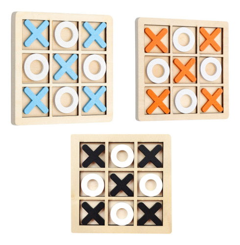 Juego De Ajedrez De Tres En Raya De Madera, Juego De Ajedrez