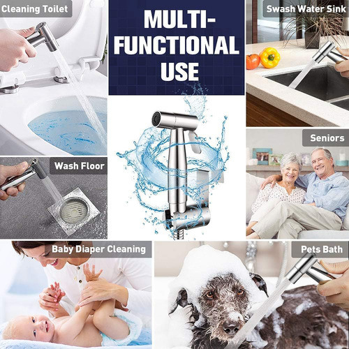 Juego Completo Llave Bidet Ducha Arabe Para Wc