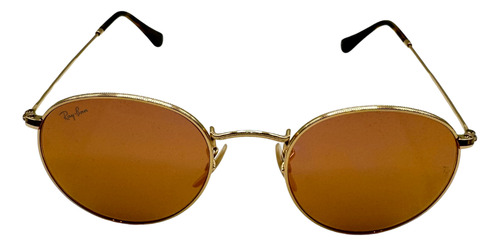 Anteojos Lentes De Sol Ray Ban Round Metal Espejado Rosa Espejo Rosa Rosa Dorado Dorado (Usado)