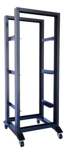 Raising Electronics - Rack Abierto De 24 U, Marco Abierto De 4 Postes, Red De Datos De 19 Pulgadas, Para Servidor/rack De Audio De 600 Mm De Profundidad