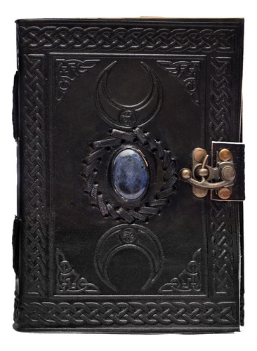 3 Luna Azul Lapiz Relieve Vintage Diario De Cuero | 240 Ad
