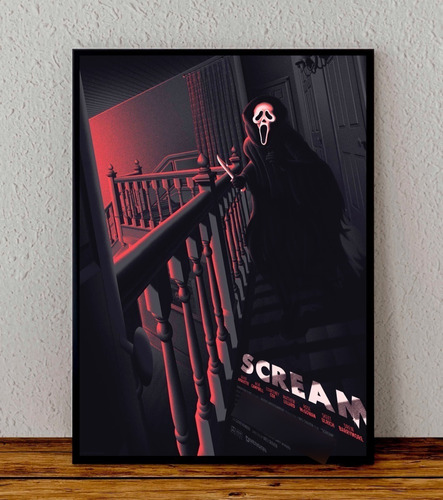 Cuadro 33x48 Poster Enmarcado Scream Pelicula Terror