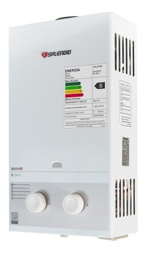 Calefont Gas Licuado 8 Litros Tiro Natural Splendid
