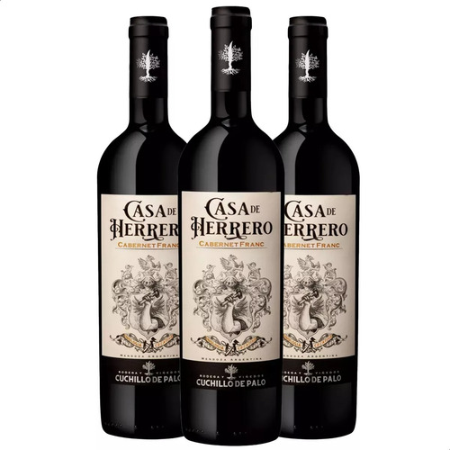Vino Cabernet franc Casa de Herrero bodega Cuchillo De Palo 750 ml pack x 3 u
