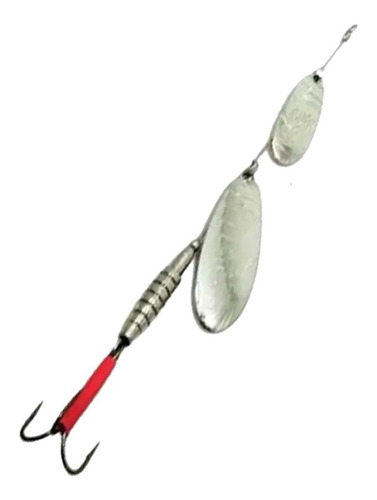 Cuchara Doble Giratoria Wemps Tanden #4 14g Cambio Rapido Color Plateado