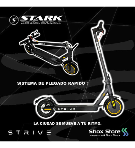 Monopatin Electrico Stark Strive Print 300w 25kmh Bluetooth Color Negro