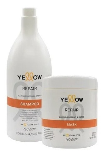 Yellow Repair Shampoo 1500 Ml Y Mascarilla 1000 Ml 