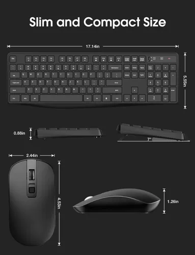 Victsing pack de teclado y ratón inalámbricos sale