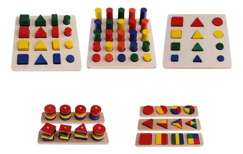 8 Set Montessori Material Sensorial Juguetes Educativos