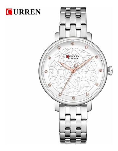 Reloj Para Mujer Curren Curren Blanche Krec6219ga Plateado