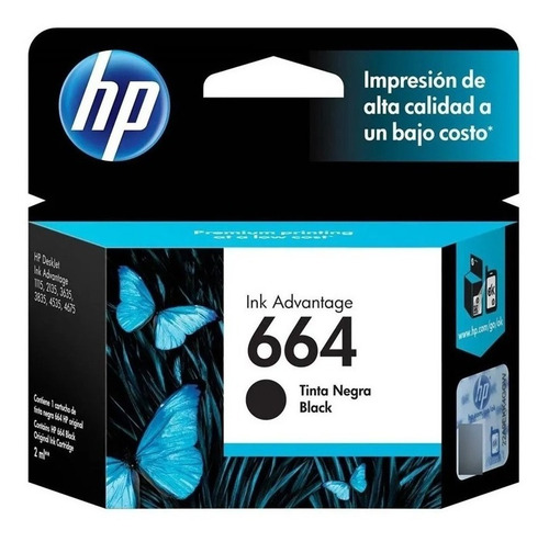 Cartucho De Tinta Negra 664 Advantage Rinde 120 Paginas