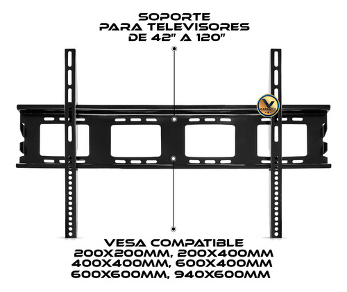 Soporte Base Pared Fijo Para Tv Pantalla 42 - 120 Pulgadas