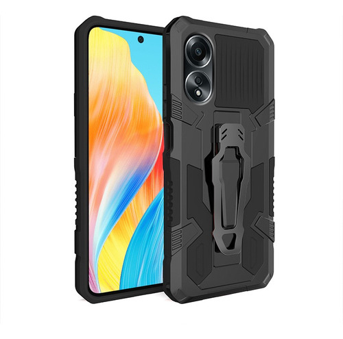 For Oppo A58 4g Belt Clip Stand Shockproof Hard Back Case