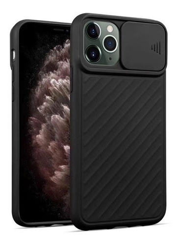 Capa Com Proteção De Lente P/ Apple iPhone 12 Pro Max -preta