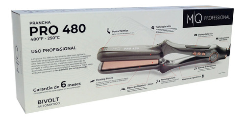 Prancha De Cabelo Pro 480 Titânio Mq Hair 480°f+progressiva