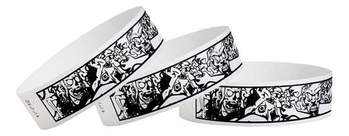 Pulseras De Tyvek Zombis Eventos 500 Unidades ¾ X 1...