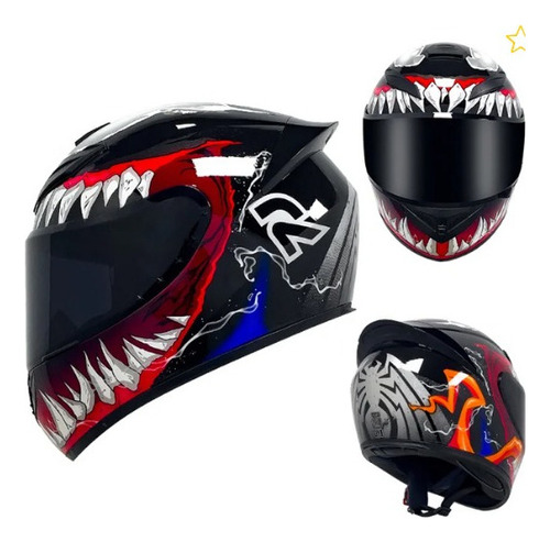 Casco De Moto Racing Moto Helmet Full Face Dot Aprobado