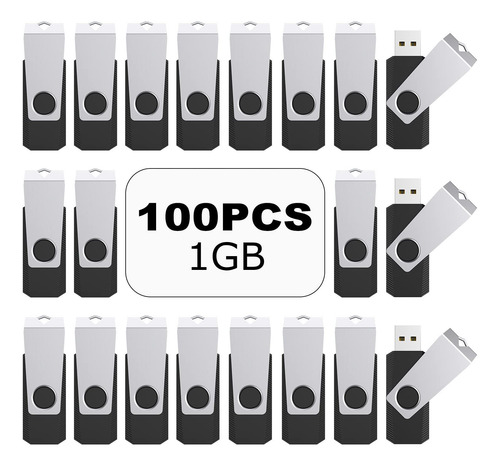 Topsell 100pcs 1gb Usb 2.0 Flash Drive Bulk Pack Memory Sti