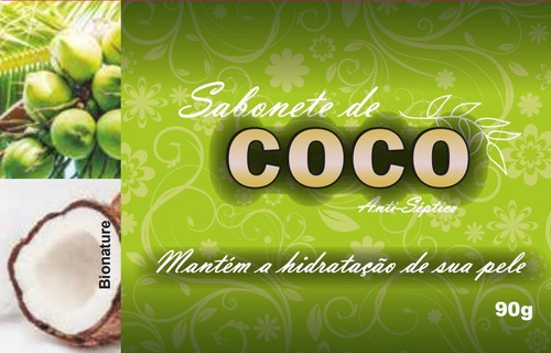 Imagem 1 de 5 de Sabonete De Coco - Kit 20 Unidades