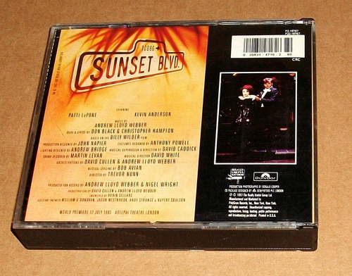 Andrew Lloyd Webber Sunset Boulevard Cd Doble Musical